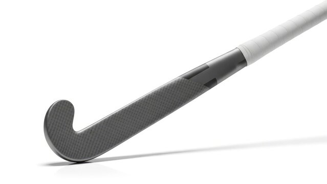 Modern black and gray field hockey stick close up | Hockey, sports, game, equipment.