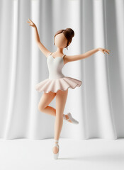 Eine Ballerina auf einer B&uuml;hne beim tanzen