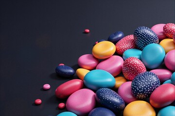 Colorful Polka Dot Smooth Decorative Pebbles