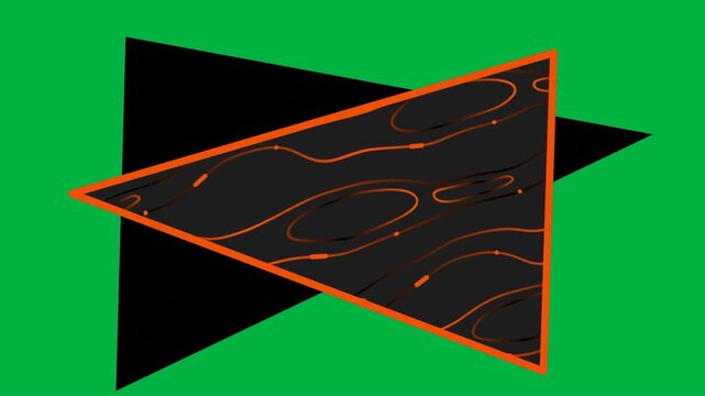 Orange Geometric Shape on Alpha Channel