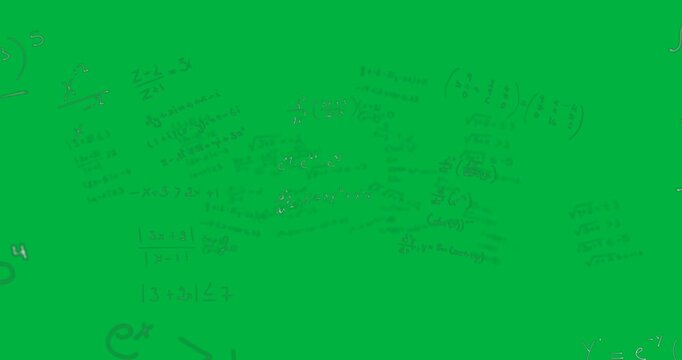 Animation of mathematical formulae moving on background