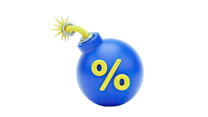 Discount Bomb: Exploding Sale Concept on White