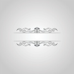 Classic Ornamental Floral Divider Line Art Vector