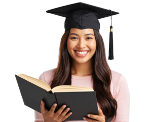 Firefly_Photo of Bauhinia flower Many blooming purpurea on a branch isolated on a transparent - Firefly_Portrait of a smiling young female college student wearing square academic cap and (2)