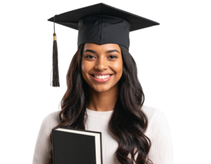 Firefly_Photo of Bauhinia flower Many blooming purpurea on a branch isolated on a transparent - Firefly_Portrait of a smiling young female college student wearing square academic cap and (3)