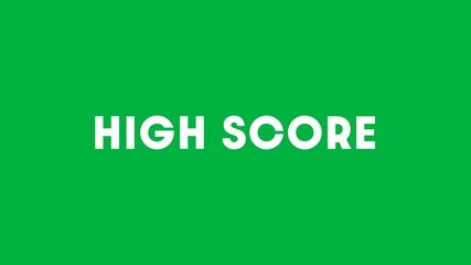 Animation of high score text on transparent background - Powered by Adobe