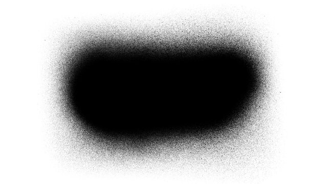 Minimalist black spray paint speech bubble graffiti with dripping effect