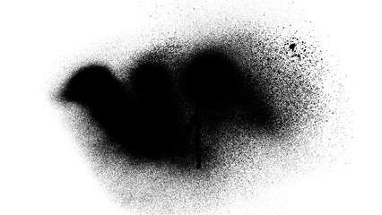 Grungy black paint splatter texture 