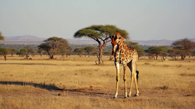 giraffe in the savannah