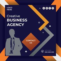 Digital marketing agency social media banner or instagram post template