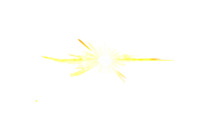 Bright yellow explosion bursts from the center against a dark, blank background