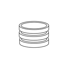 Obraz premium Minimalist Line Art of Stacked Coins for Financial and Business Concepts