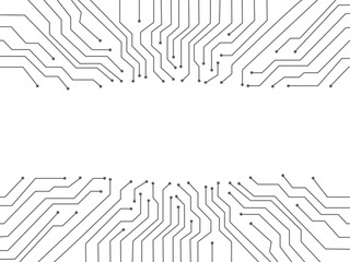 Geometric background and high tech circuit board connection system
