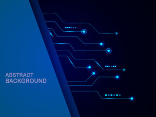 Geometric background and high tech circuit board connection system