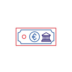 Obraz premium Conceptual Illustration of Financial and Banking Symbols on Currency Note