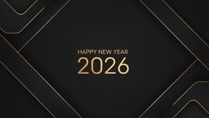 Happy New Year 2026 Background Illustration Featuring Celebration and Luxury Elements in a Modern Design