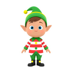 Christmas Elf character isolated on transparent background