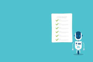 AI chatbot with online checklist for to-do list assistants task planning concept
