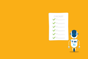 AI chatbot with online checklist for to-do list assistants task planning concept