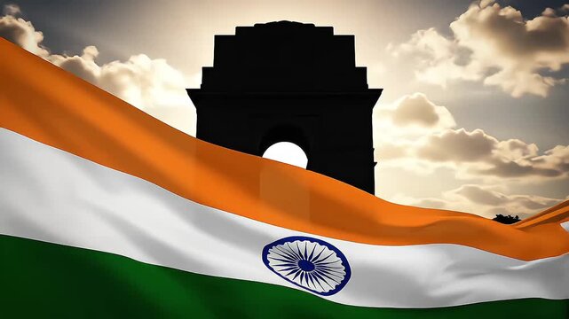 India Celebrates Republic Day with Patriotic Fervor on a Cloudy Day