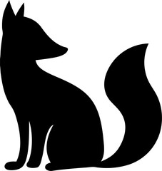 Fox Silhouette Vector &ndash; Wild Animal Minimal Illustration