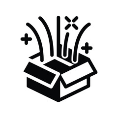 box solution solid icon vector design good for web or mobile app