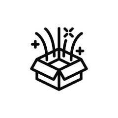 box solution outline icon vector design good for web or mobile app