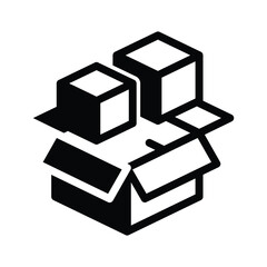 product package solid icon vector design good for web or mobile app