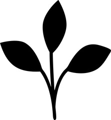 Meadow Wild Plants Silhouette for Floral Nature Design