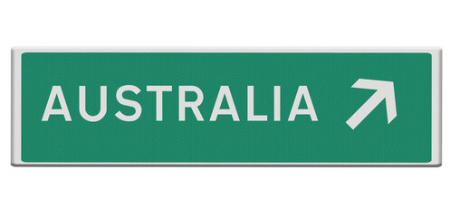 Digital composite. ..Road sign Australia next right .. roadsign, directions, direct, Australian, ..PNG file © Stuwdamdorp