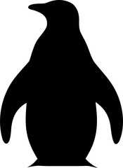 Penguin Silhouette Vector &ndash; Antarctic Bird Minimal Illustration