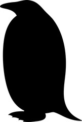 Penguin Silhouette Vector &ndash; Antarctic Bird Minimal Illustration