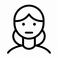 Simple line drawing of a person with a neutral expression