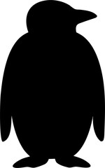 Penguin Silhouette Vector &ndash; Antarctic Bird Minimal Illustration