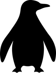 Penguin Silhouette Vector &ndash; Antarctic Bird Minimal Illustration