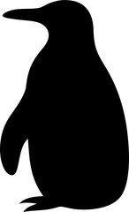 Penguin Silhouette Vector &ndash; Antarctic Bird Minimal Illustration