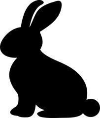 Bunny Rabbit Silhouette Icon for Nature Logo Design