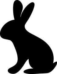 Bunny Rabbit Silhouette Icon for Nature Logo Design