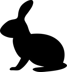 Bunny Rabbit Silhouette Icon for Nature Logo Design