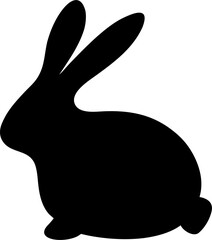 Bunny Rabbit Silhouette Icon for Nature Logo Design