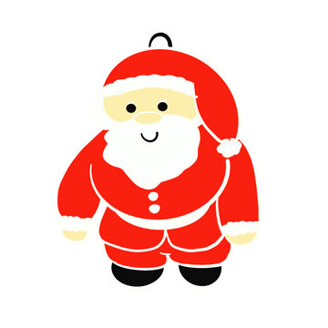 Santa doll for hanging  decoration. vector