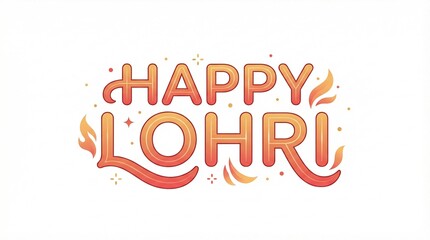 Lohri Festival Celebration with Punjabi Culture, Traditional Bonfire and Folk Dance, Vector Illustration