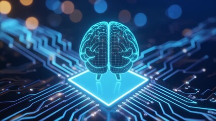 Futuristic blue neural network and circuitry illustration highlighting advanced technology and artificial intelligence. - Powered by Adobe