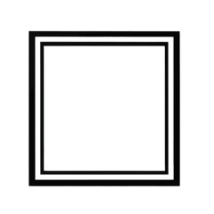Square frame with double border.