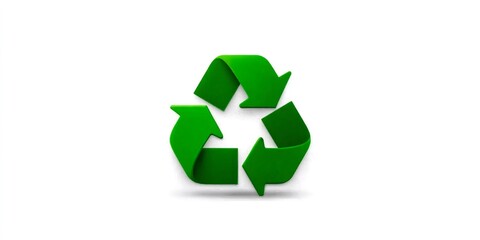 Obraz premium Green recycling symbol showing environmental protection and sustainability