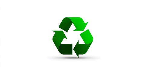 Obraz premium Green recycling symbol showing environmental sustainability and conservation
