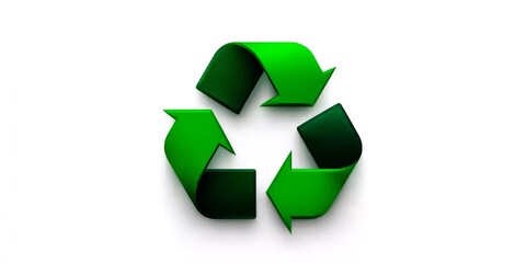 Obraz premium Green recycling symbol representing sustainability and environmental protection