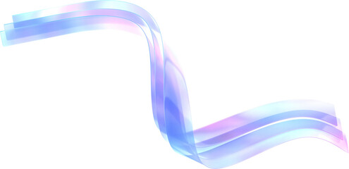 Fototapeta premium 3D Shimmering flowy glass ribbon