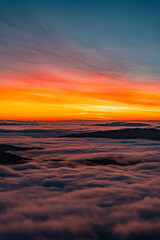 Sonnenaufgang Turnauer Hochanger - Hochschwab - Hochsteiermark - &Ouml;sterreich - Alpen - Nebelmeer - Hochnebel - Morgenrot