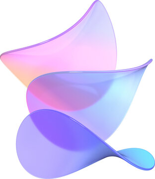 3D three deformed thin lenses of different colors